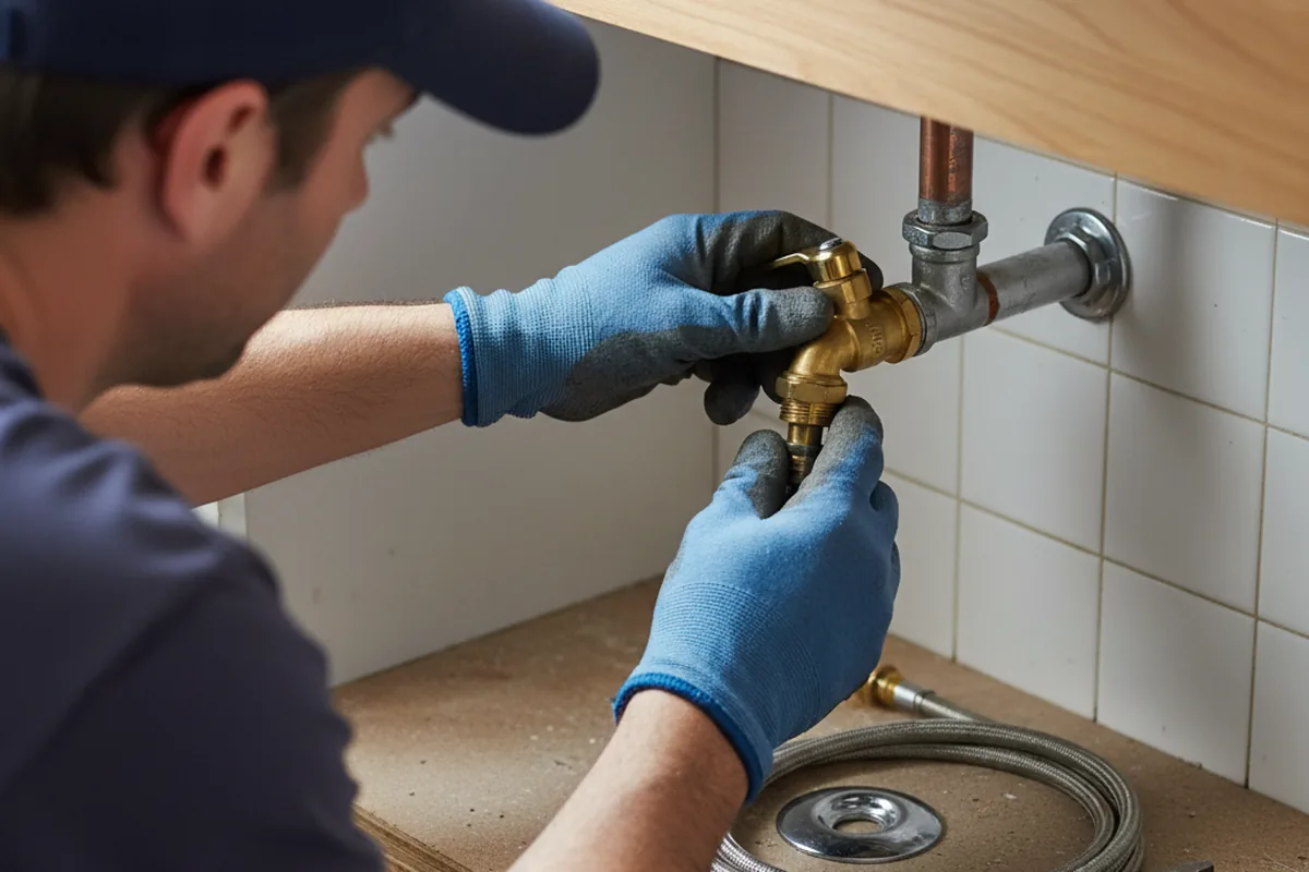 Shutoff valve and fitting work during Faucet and Fixture Repair in Billings